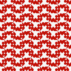 Red shapes on white background. Vector seamless shapes pattern.