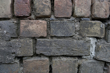 Background of an old, dirty brick wall