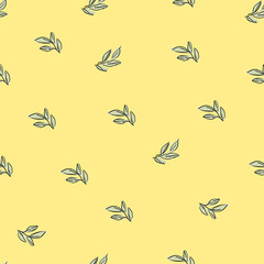 Seamless Vector pattern. Decorative leaves