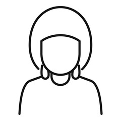 African woman immigrant icon, outline style