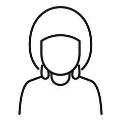 African woman immigrant icon, outline style