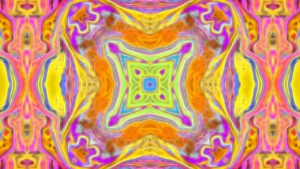 Abstract symmetrical multicolored patterned background