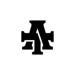 at letter mark monogram logo vector icon illustration