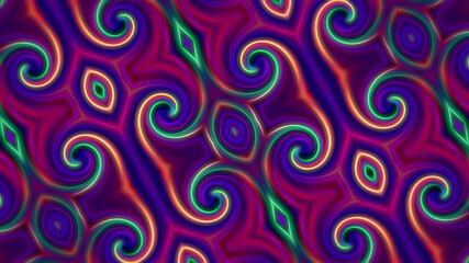 Abstract neon background with symmetrical pattern