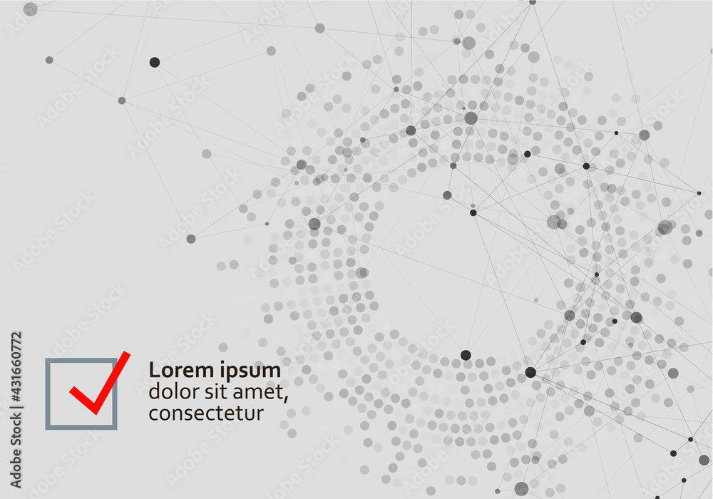 Poster Global network connection. World map point and line composition concept of global business. Vector Illustration