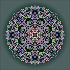 mandala art ornament for printing