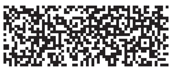 Black QR code background template. Pixel backdrop
