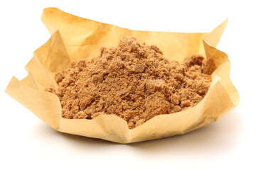 Fried flour on white background