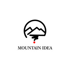 mountain idea logo vector concept illustration, icon, element, and template for company