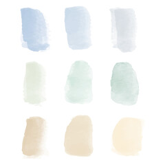 Set pastel of watercolor stain for design