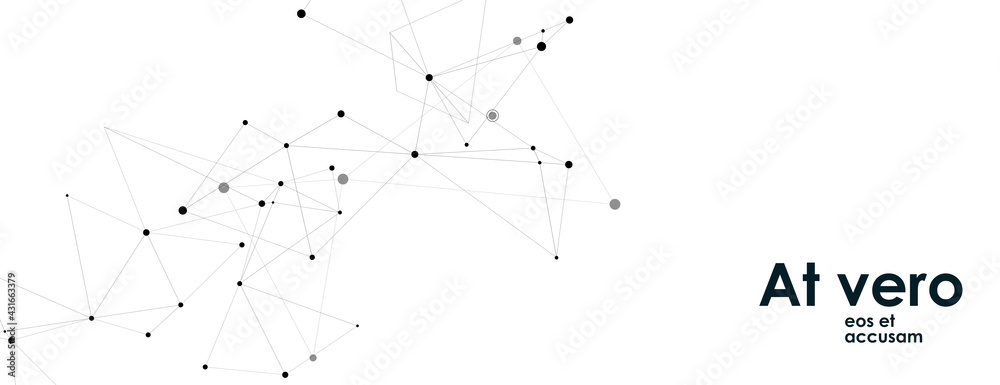 Aufkleber vector dots lines black color connections on light background
