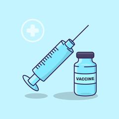 Coronavirus  Vaccine Illustration, Vaccine Campaign, Vaccine Flat Illustration