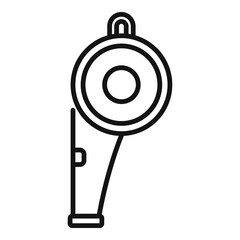 Sport whistle icon, outline style
