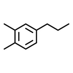 Hormones chemical icon, outline style