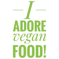 ''I adore vegan food'' Quote Illustration