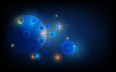 covid 19 background, Overall condition corona virus , futuristic digital innovation background vector illustration