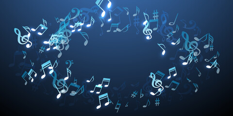 Musical note symbols vector design. Symphony