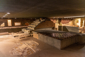 Mosaics and graves in the underground of  Florence cathedral Santa Maria del Fiore