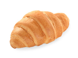 Delicious fresh crispy croissant isolated on white