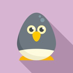 Bird bath toy icon, flat style
