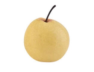 Fresh whole chinese pear fruit isolated on white background.