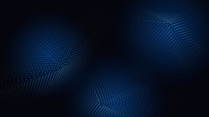 Abstract Geometric 3D White Spots on Dark Blue Background. Vector illustration