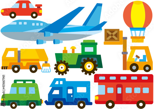 乗り物 働く車 イラスト 素材 セット その11 Airliner Wall Mural Airlin 満載 乗り物 働く車 イラスト 素材 セット その11 Airliner Wall Mural Airlin 満載