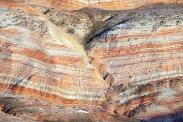 Red mountains. Khizi region. Azerbaijan.