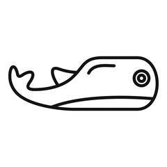 Sea whale toy icon, outline style
