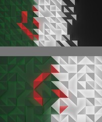 Abstract Algeria Flag 3D Render (3D Artwork)