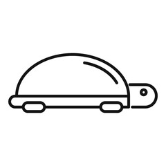 Turtle toy icon, outline style