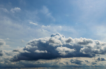 beautiful dark dramatic sky with stormy clouds before the rain