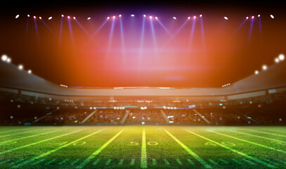 American Soccer Stadium 3d rendering - Illustration