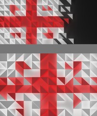 Abstract Georgia Flag 3D Render (3D Artwork)