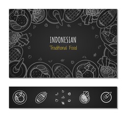 Indonesian Traditional Food Pattern, Suitable for Food Packaging Design