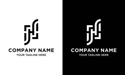 Abstract Letter H Logo Design
