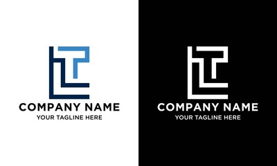 Obraz premium L T Initial Letter Logo Vector