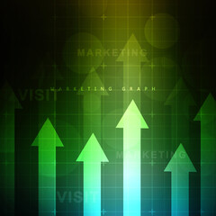 2d rendering Stock market online business concept. business Graph 