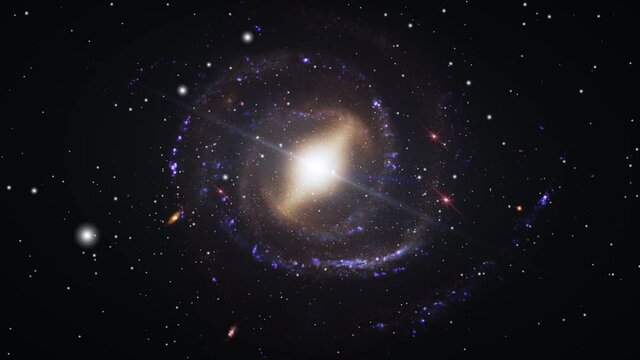 spiral-shaped galaxies move in the universe