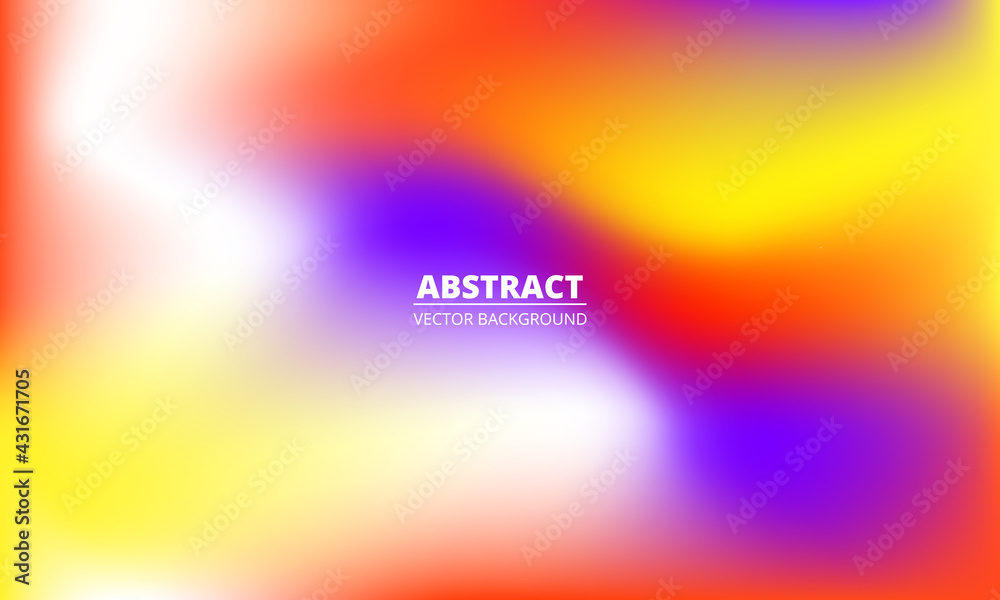 Aufkleber Abstract liquid colorful rainbow gradient background. Bright multicolored holographic creative minimalist banner. Blurred soft blend color gradation background. Vector illustration EPS10.