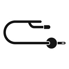 Central catheter icon, simple style