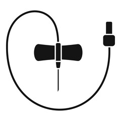 Butterfly catheter icon, simple style - obrazy, fototapety, plakaty