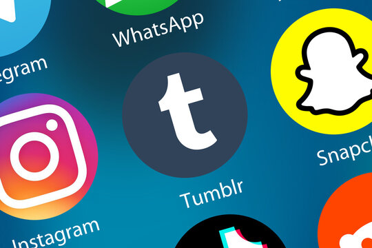 Tumblr logo social media icon marketing network on the internet background