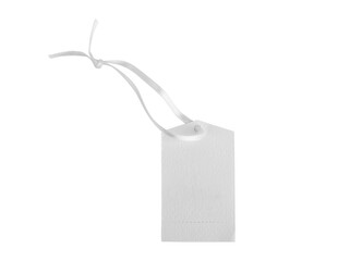 Blank paper price tag or label isolated
