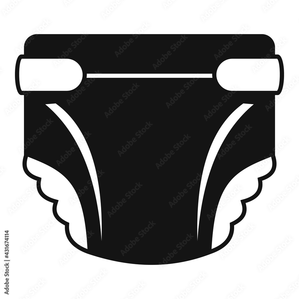 Sticker Nappy diaper icon, simple style