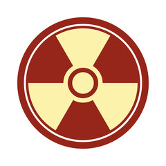 Dangerous singnal radioactivity atom warning vector illustration design