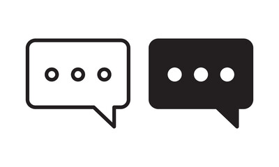 Chat icon, Notifications line icon, Comment icon vector. social media icon