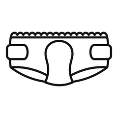 Moisture diaper icon, outline style