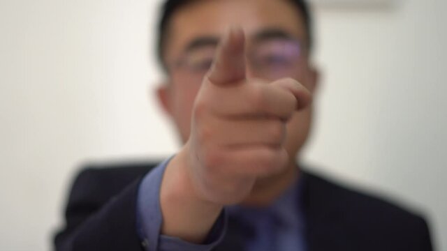 Finger at people threat blame anger reprimand Education