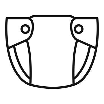 recommend clip art: Child diaper icon, outline style